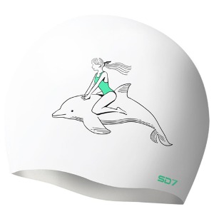 SD7 실리콘수모 수영 수모 미쓰돌핀 - WHT 화이트