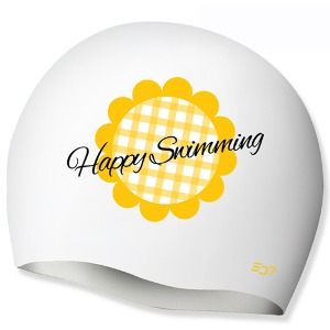 SD7 실리콘수모 수영 수모 해바라기 - WHT 화이트